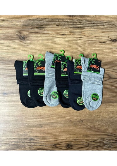 Erkek Bambu 6'lı Çorap Çok Renkli
