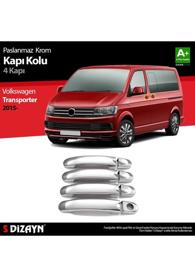 S-Dizayn Volkswagen T6 Transporter Krom Kapı Kolu 4 Kapı 2015 Üzeri