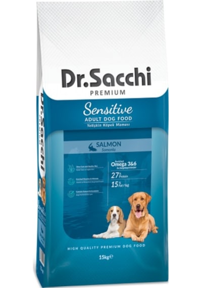Dr.Sacchi Premium Sensitive Somonlu Yetişkin Köpek Maması 15 KG