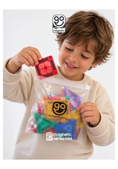 Mini Magnetic Blok Seyahat Tipi Cep Boy Manyetik Oyuncak 39 Parça