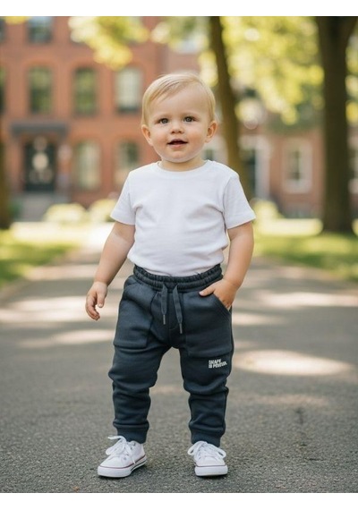 Zekids Erkek Çocuk Cepli Jogger Eşofman Alt-16386 İndigo
