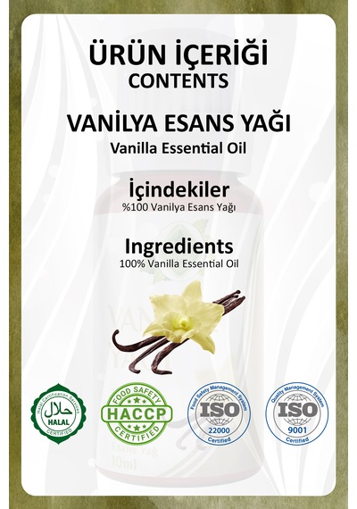 Vanilya Yağı Vanilla Essential Oil 10 Ml.