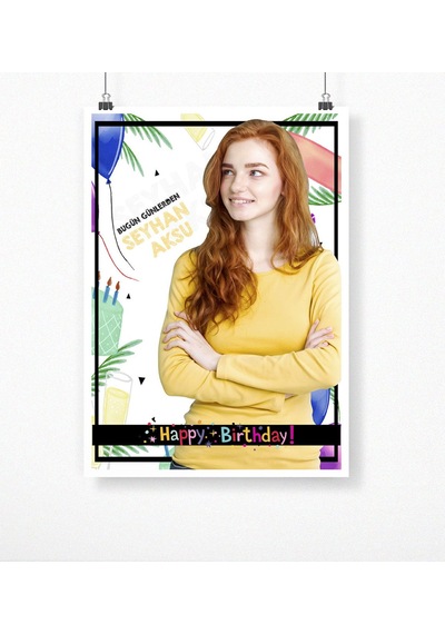 Kişiye Özel Doğum Günü Afiş Poster 50 x 70 Cm. 2