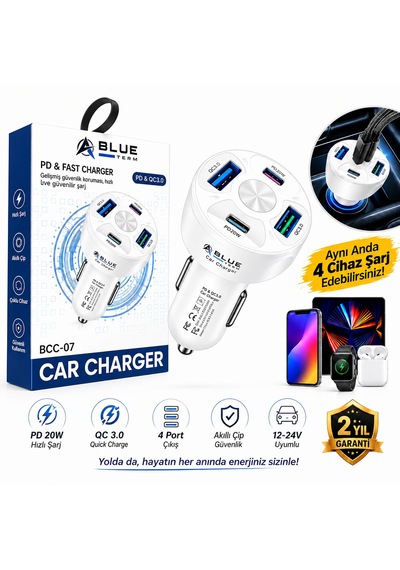 Araç Şarj Başlığı Qualcom Hızlı Şarj Car  Charger