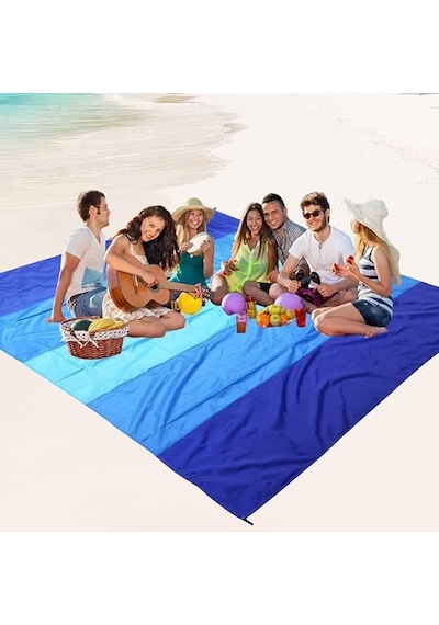 Ayrex Plaj Battaniyesi, Kum Geçirmez Plaj Paspası 200,6 Cm X 210,8 Cm / 2-8 Yetişkin İçin Su Geçirmez Hızlı Kuruy Diğer