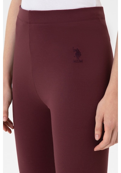 U.S. Polo Assn. Kadın Bordo Yüksek Bel Toparlayıcı Günlük Tayt 50314365-VR177