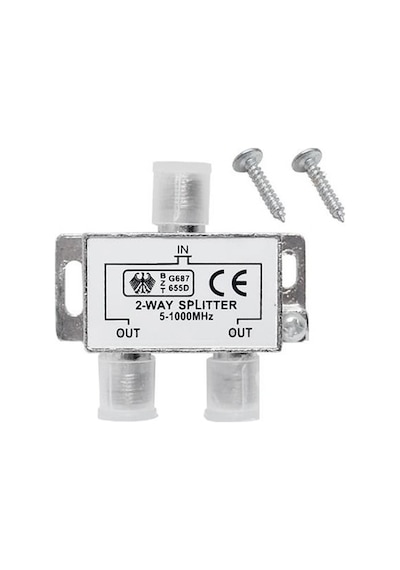 2 Li Uydu Splitter Kablo Tv Rg6 Anten Çoklayıcı Dağıtıcı