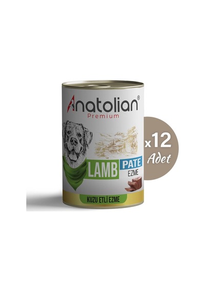 Anatolian Premium Kuzulu Ezme Yetişkin Köpek Konservesi 400 gr x 12 Adet