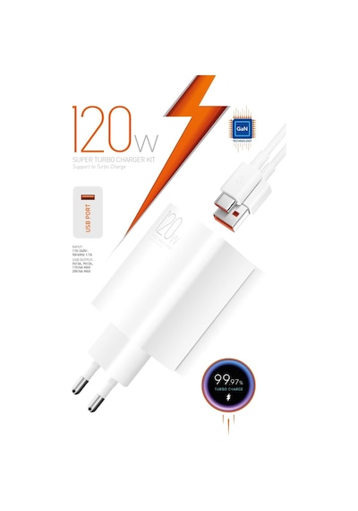 Powerway M120S 120 W Type-c Şarj Adaptörü Ve Kablo Seti