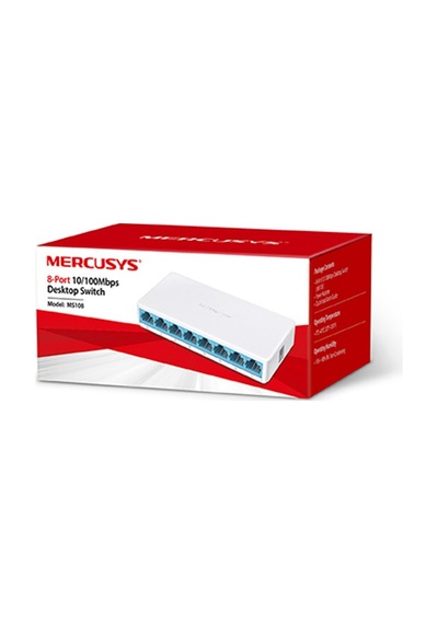 Mercusys Ms108 8 Port 10/100 Plastik Kasa Swıtch