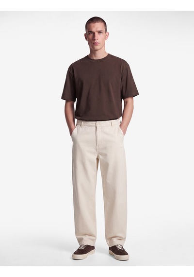 Koton Normal Bel Cepli Rahat Kalıp Gabardin Barrel Fit Pantolon Ekru 7wam40045nw