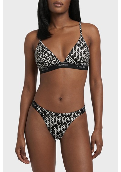 Calvin Klein Logolu Bikini Altı Lv00q6120632n Bayan Bikini Altı Lv00q61206 32n Siyah-beyaz