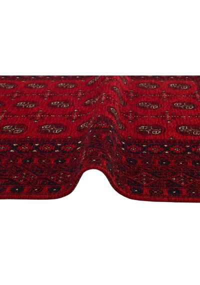 Bespoky Buhari 4 Red Geometrik Etnik Salon Halısı El Dokuma