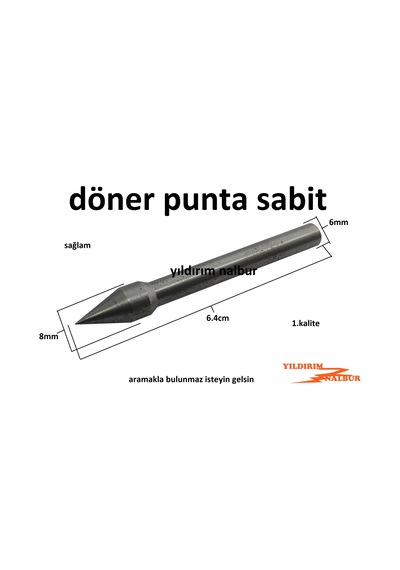 Döner Punta Sabit Mors Mini Mors Hobi İşleri 6.4cm Çubuk
