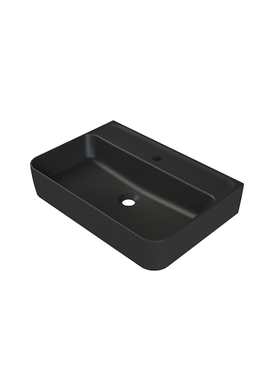 Turkuaz Cerastyle Hera Tezgahüstü Mat Siyah Lavabo 60 42 Cm