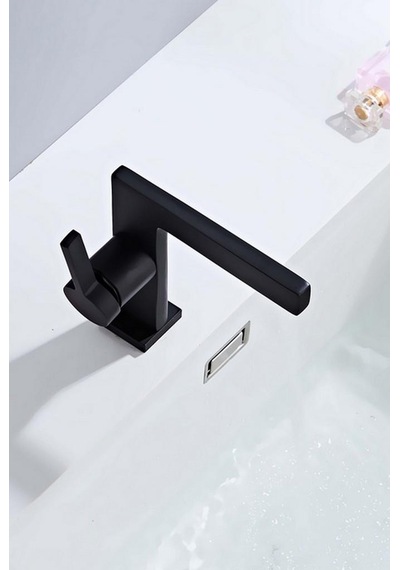 Sera Kısa Lavabo Bataryası Mat Sıyah Mat Siyah
