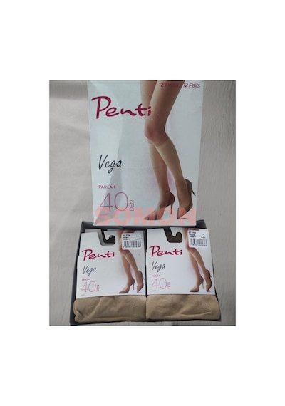 Penti 12 Adet Vega Mıkro 40 Den Orta Kalın Parlak Diz Altı Pantolon Çorap Ten