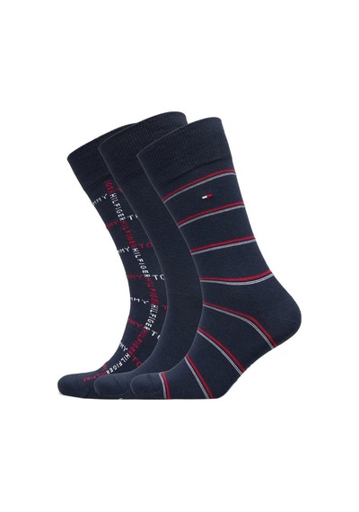 Tommy Hilfiger Tommy Hılfıger Erkek 3'lü Çorap 701224445-001 701224445-001 Çok Renkli
