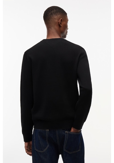 Tommy Hilfiger Tjm Slım Ess Lıght Sweater Ext Erkek Siyah Kazak - Dm0dm22853