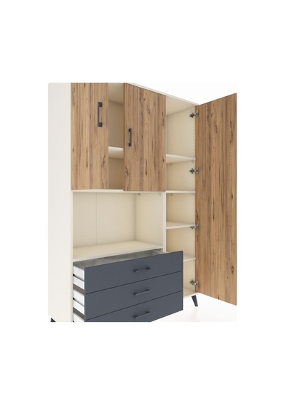 Hyperion Dolap 7 Raflı 3 Çekmeceli 3 Kapaklı 132x44x195 Aytaşı-çam/antrasit Atlas Çam/antrasıt Hyperion Dolap 7 Raflı 3 Çekmeceli 3 Kapaklı 132x44x195 Aytaşı-çam/antrasit Atlas Çam/antrasıt