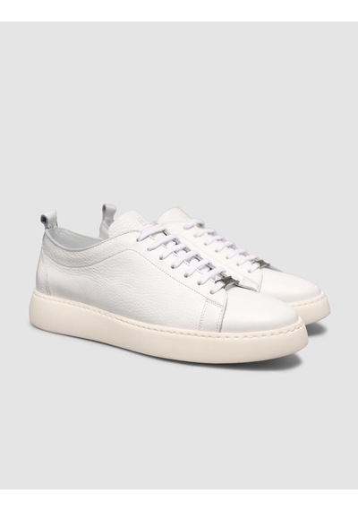 Cabani Erkek Minimal Beyaz Deri Sneaker Beyaz