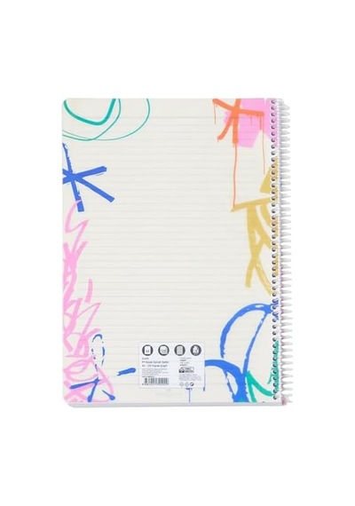 Grafiti Spiralli Defter, A4, 120 Yaprak, 70g Kağıt, Çizgili, 500 Mikron Pp Kapak, Pet Spiralli, Dayanıklı Ve Kullanışlı