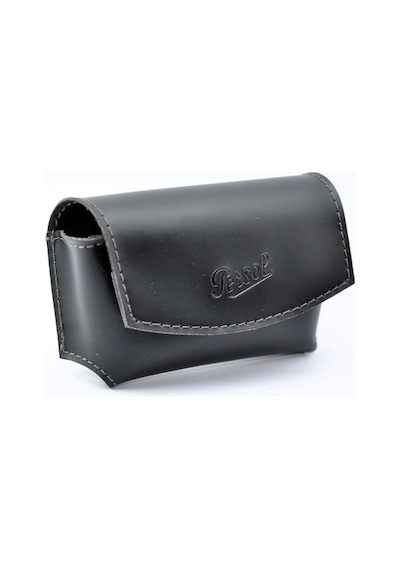 Black Leather Case Vıntage Siyah Deri Katlanır Gözlük Güneş Gözlüğü Saklama Kutusu Kılıf