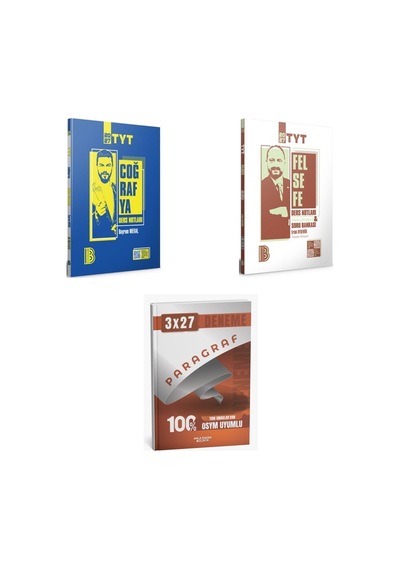 2027 2027 Benim Hocam Tyt Coğrafya + Felsefe Ve Tamamı Video Çözümlü Konu + Anla Kazan Paragraf Deneme 3'lü Set