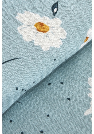 Karaca Home Daisy %100 Pamuk Tek Kişilik Pike Takımı Mint Mint