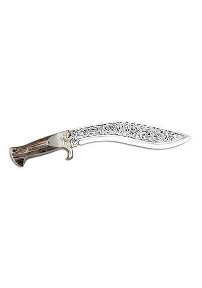 Bora 512 Bg2 Kukri Geyik Boynuzu Sap Gravürlü Kamp Bıçak Çok Renkli