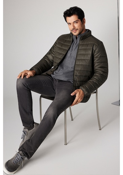 Ac&Co / Altınyıldız Classics Standart Fit Normal Kesim Dik Yaka Erkek Mont Haki