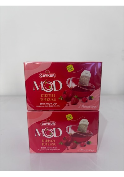 Çaykur Mod Kırmızı Tutku Bitki Çayı 20'li 40gr X2 Adet