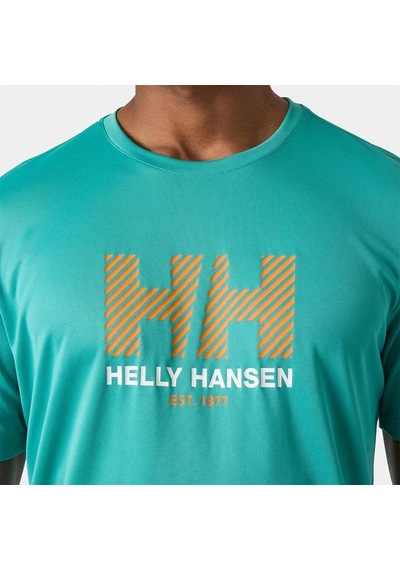 Helly Hansen Tech Graphic 2.0 Erkek Turkuaz Tişört -turkuaz