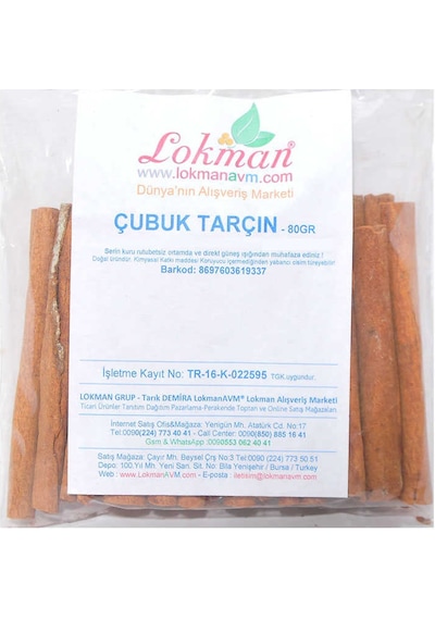 Tarçın Çubuk Doğal 80 Gr Paket