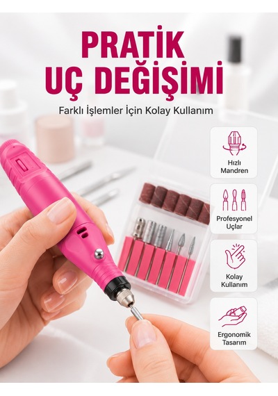 12v Çok Fonksiyonlu Tırnak Bakım Cihazı Yeni Nesil - Lisinya