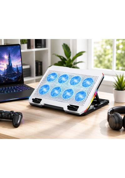 Acer Nitro 16s Aı Uyumlu 8 Fanlı Rgb Led Işıklı Laptop Soğutucu Standı