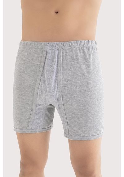 Arma Yıldız Erkek Paçalı Külot Boxer 6'lı Paket Gri %100 Pamuk Penye Gri