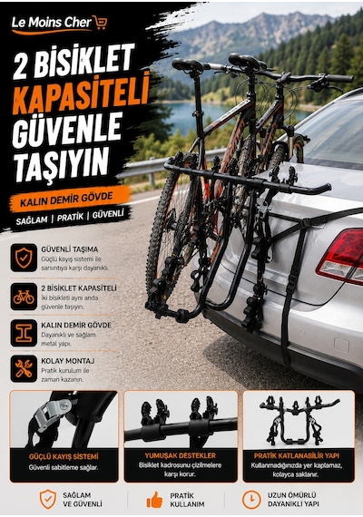 Land Rover Range Rover Vogue Bisiklet Taşıyıcı 2 Bisiklet Kapasiteli Kalın Demir Gövdeli