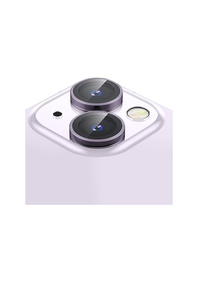 Buff Apple Uyumlu iPhone 15 / 15 Plus Kamera Metal Lens Koruyucu Mor