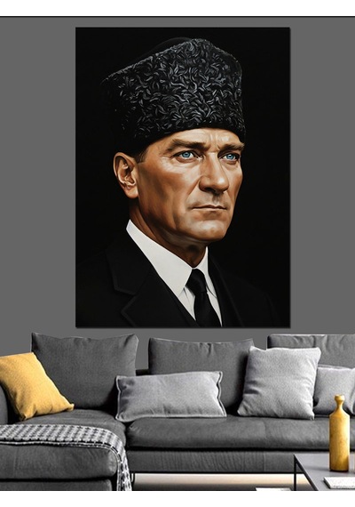 Ahşap Tablo Mustafa Kemal Atatürk Kalpaklı İnsan Figürlü Tablolar