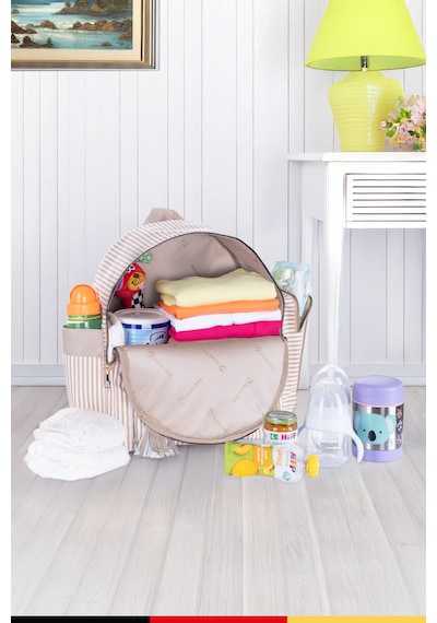 Kinder Baby Zebbra Termal Anne Bebek Bakım Çantası Bej