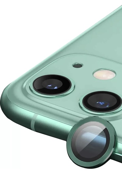 Mey Najmaddin Apple Uyumlu iPhone 11 Raze Metal Kamera Lens - Yeşil Najmaddin