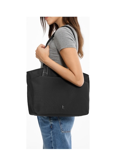 Versatile T23 14 Inç/10l Siyah Tote Bag Laptop Notebook Omuz Çantası - T23s1d1