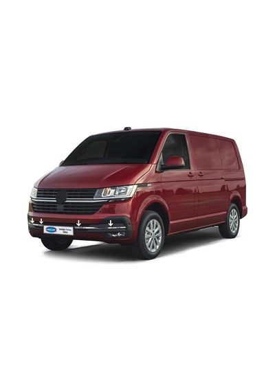 Omsa Line Vw T6.1 Transporter İle Uyumlu Krom Ön Tampon Alt Izgara 4 Parça 2020 Ve Sonrası