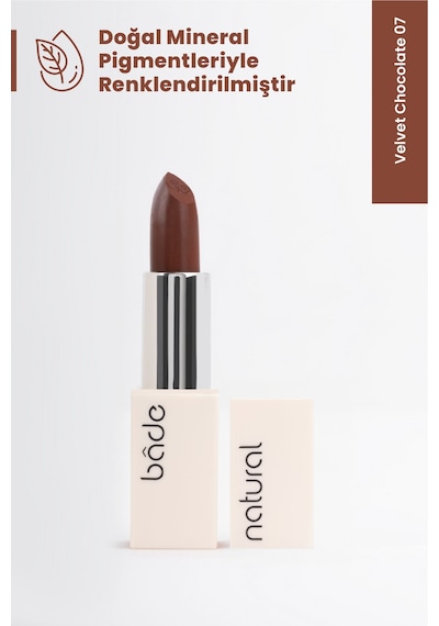 Bade Natural Nemlendirici Ruj Velvet Chocolate 07 %100 Doğal