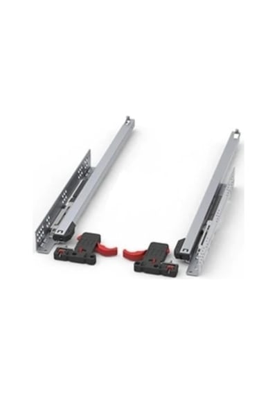 Samet Smart Slide Tandem Çekmece Rayı Tam-Frenli 50 Cm Gri