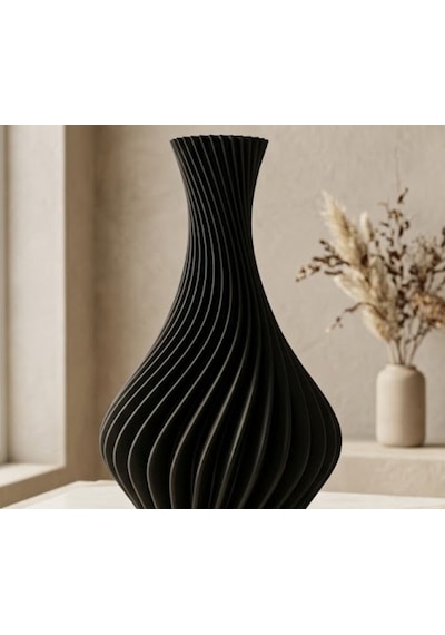 Spiral Modern Dekoratif Vazo 3d Baskı Minimal Premium Tasarım