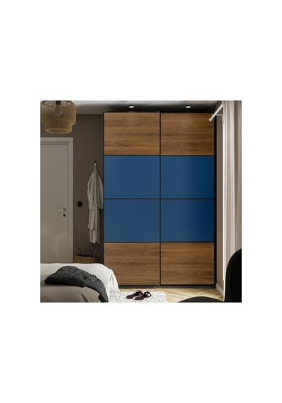 Mehamn Ceviz Görünüm-mavi 75x236 Cm Sürgü Kapak - 70605751 Ikea Kahverengi