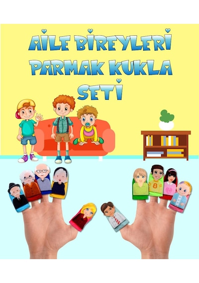 Tox Aile 10 Parça Parmak Kukla . Eğitici Oyuncak T751