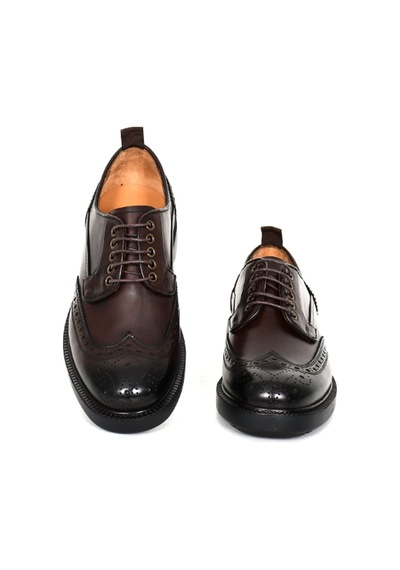 Hakiki Antik Deri Oxford Model Erkek Ayakkabı - Tuna 3817 Kahverengi